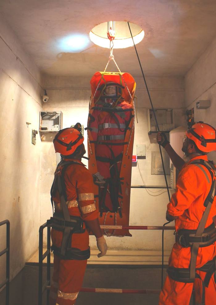 Entrenamiento práctico de trabajos en altura